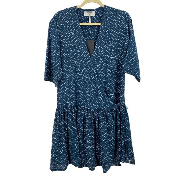 One Teaspoon Starry Night Wrap Drop Waist Gauzy Dress in Navy Sz M - Picture 2 of 16